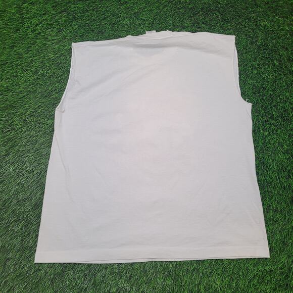 Vintage 90s "Mr. I Can Fix Anything" Funny Cut-Off T-Shirt Large Biker Gag Gift - Picture 7 of 12